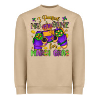 Mushroom i paused my game for mardi gras Heavyweight Sweatshirt - LillyAllenDesigns