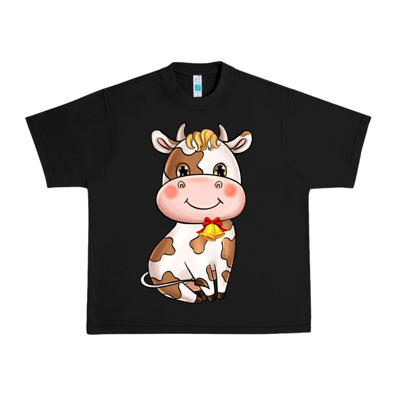 Cartoon Cow Urban Heavy Tee by NancyCooperArtShop | Teevron