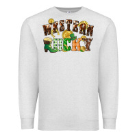 Oatmeal Heather Western lucky St. Patrick's Day Premium Sweatshirt - CowGirlArtShop