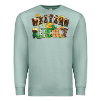 Seafoam Western lucky St. Patrick's Day Premium Sweatshirt - CowGirlArtShop