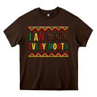 Chocolate Brown i am black every month Heavy Core Tee - Artiststas