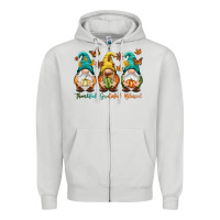 Dove Grey Thankful grateful blessed Zipper Hoodie - NancyCooperArtShop