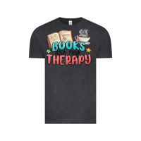 Vintage Black books are my therapy Vintage Tee - MaliasSmallBusiness