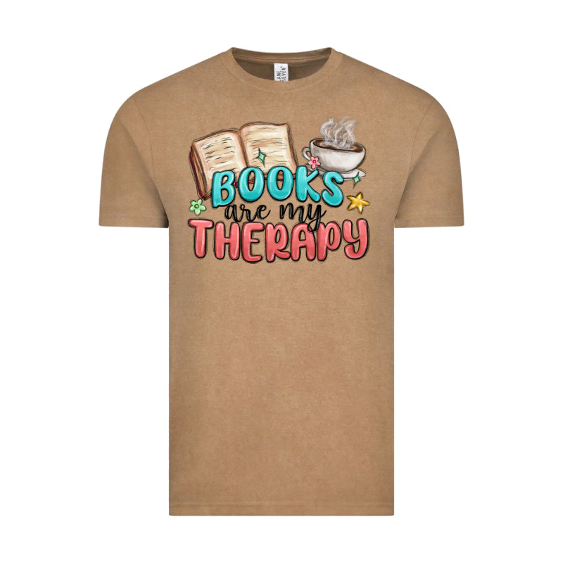 Books Are My Therapy Vintage Tee by MaliasSmallBusiness | Teevron