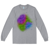 Heather Grey halloween leopard patch 2 Long Sleeve Tee - BundleAndBundleShop
