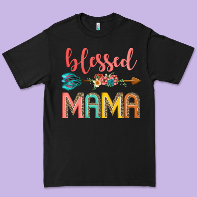 Blessed Mama Premium Tee Designed By Jahusdesignshop