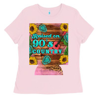 Bubblegum Pink raised 90's country guitar cactus sunflower's 12 oz can cooler (regula Ladies Tee - Artiststas