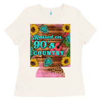 Bone raised 90's country guitar cactus sunflower's 12 oz can cooler (regula Ladies Tee - Artiststas