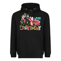 Black I dig Easter Day Heavyweight Hoodie - HowdyJamesFarm
