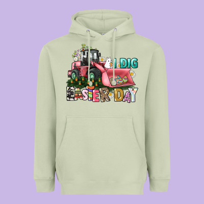 I Dig Easter Day Heavyweight Hoodie Designed By Howdyjamesfarm