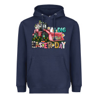 Navy I dig Easter Day Heavyweight Hoodie - HowdyJamesFarm