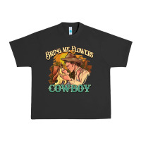 Pigment Black bring me flowers cowboy Urban Heavy Tee - NancyCooperArtShop