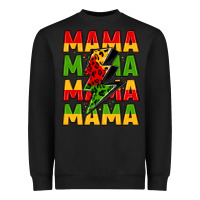 Black mama lightning bolt juneteenth Heavyweight Sweatshirt - LillyAllenDesigns