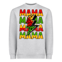Heather Grey mama lightning bolt juneteenth Heavyweight Sweatshirt - LillyAllenDesigns