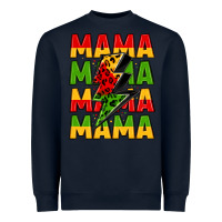 Navy mama lightning bolt juneteenth Heavyweight Sweatshirt - LillyAllenDesigns