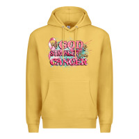 Antique Gold my god is stronger than cancer Premium Hoodie - CowGirlArtShop