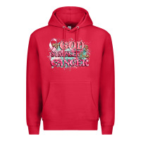 Cardinal my god is stronger than cancer Premium Hoodie - CowGirlArtShop