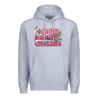 Heather Grey my god is stronger than cancer Premium Hoodie - CowGirlArtShop