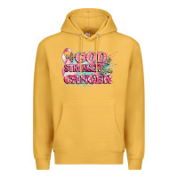 Mustard my god is stronger than cancer Premium Hoodie - CowGirlArtShop