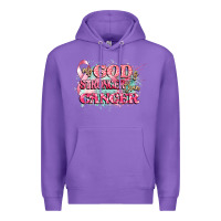 Purple my god is stronger than cancer Premium Hoodie - CowGirlArtShop