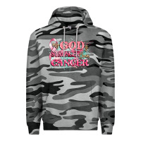 Slate Camo my god is stronger than cancer Premium Hoodie - CowGirlArtShop