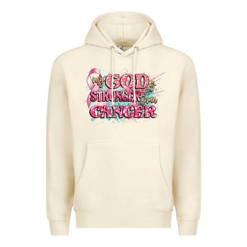 My God Is Stronger Than Cancer Premium Hoodie by CowGirlArtShop | Teevron