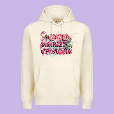 My God Is Stronger Than Cancer Premium Hoodie Designed By Cowgirlartshop