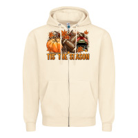 Sandshell Tis' the season American Football Zipper Hoodie - NancyCooperArtShop