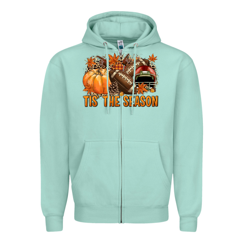Tis' The Season American Football Zipper Hoodie by NancyCooperArtShop | Teevron