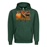 Sports Green Tis' the season American Football Zipper Hoodie - NancyCooperArtShop