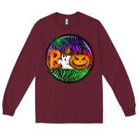 Burgundy halloween round earrings 3 Long Sleeve Tee - BundleAndBundleShop