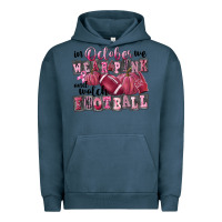 Pigment Midnight Navy in october we wear pink and watch football Urban Hoodie - FaDigitalArtStudio