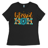 Black blessed mom with gemstone Ladies Tee - AdoDesignShop