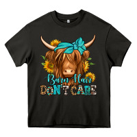 Asphalt barn hair don't care long haired cow Heavy Core Tee - Jasminsmagicworld