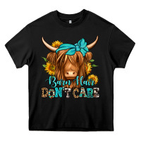 Black barn hair don't care long haired cow Heavy Core Tee - Jasminsmagicworld
