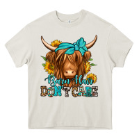 Cream barn hair don't care long haired cow Heavy Core Tee - Jasminsmagicworld