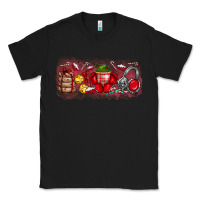 Black Merry Christmas Classic Tee - CowhideDigitalArt