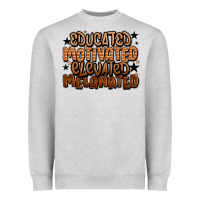 Heather Grey educated motivated elevated melanated Heavyweight Sweatshirt - LillyAllenDesigns