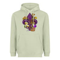 Matcha Fleur de lis Mardi Gras Heavyweight Hoodie - HowdyJamesFarm