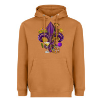 Meerkat Fleur de lis Mardi Gras Heavyweight Hoodie - HowdyJamesFarm