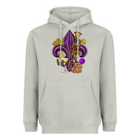 Moon Dust Fleur de lis Mardi Gras Heavyweight Hoodie - HowdyJamesFarm