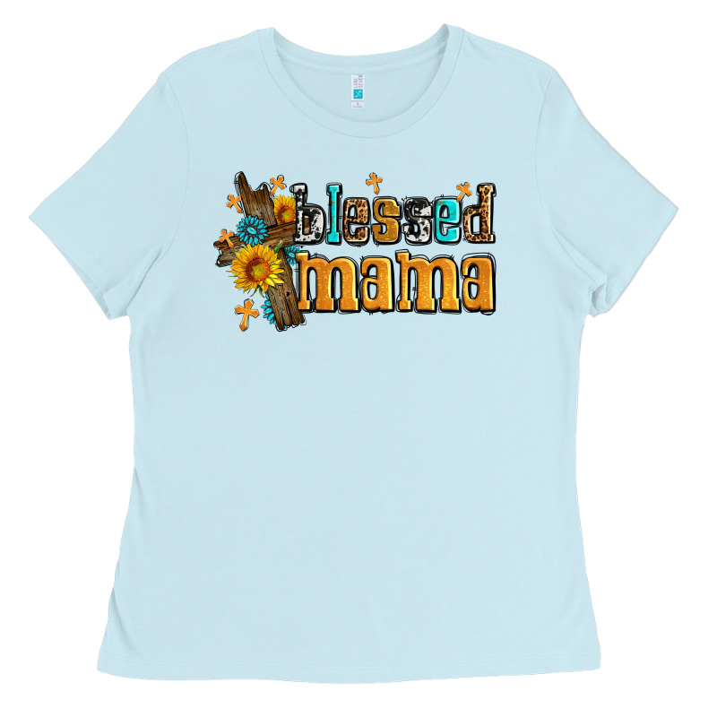 Blessed Mama Ladies Tee by AdoDesignShop | Teevron