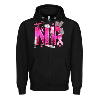 Black breast cancer np nurse practitioner Zipper Hoodie - texasbilliewilder