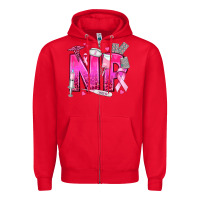 Red breast cancer np nurse practitioner Zipper Hoodie - texasbilliewilder