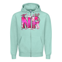 Seafoam breast cancer np nurse practitioner Zipper Hoodie - texasbilliewilder