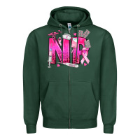 Sports Green breast cancer np nurse practitioner Zipper Hoodie - texasbilliewilder