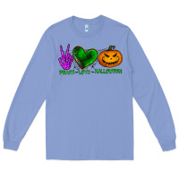 Colony Blue peace love halloween Long Sleeve Tee - BundleAndBundleShop