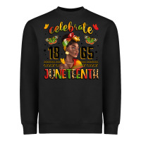 Black celebrate 1865 juneteenth with black woman Heavyweight Sweatshirt - LillyAllenDesigns