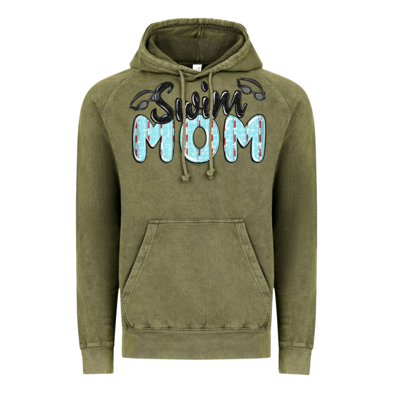 Swim Mom Vintage Hoodie by MaliasSmallBusiness | Teevron