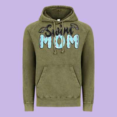 Swim Mom Vintage Hoodie Designed By Maliassmallbusiness